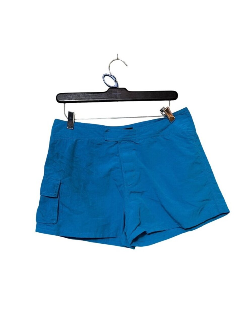 No Boundaries Juniors Aqua Nylon Cargo Shorts Size L (11/13)